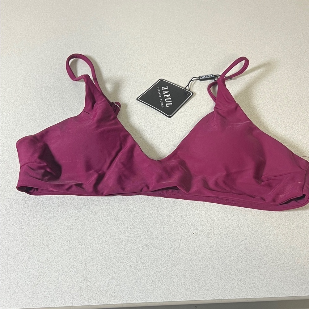 Zaful Women's Merlot burgundy Bralette - Picture 6 of 6